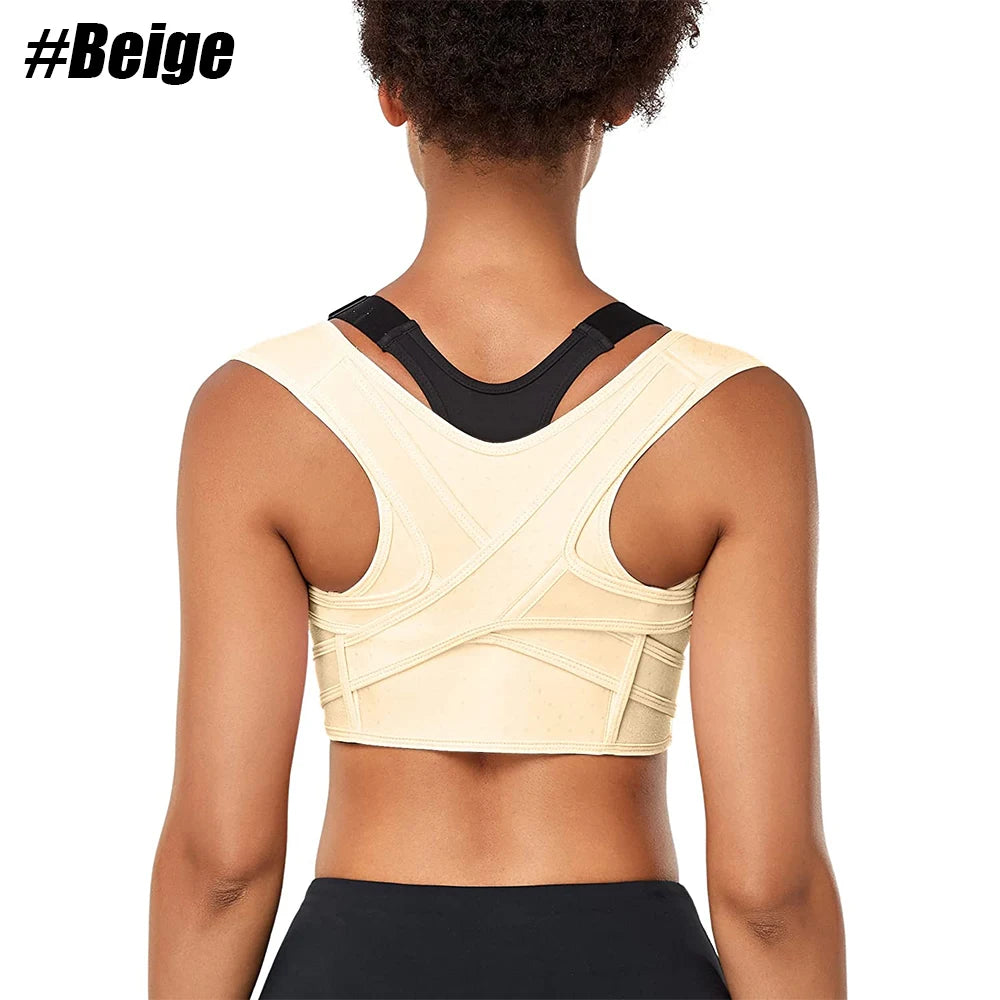 Posture Corrector Adjustable Upper Back Brace Breathable Back Support Straightener for Neck Shoulder Clavicle Lumbar Pain Relief