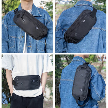 RFID Blocking Money Belt for Travel -Hidden Anti-Theft Passport Wallet & Slim Fanny Pack - Secure Waist Pouch for Cash, Cards