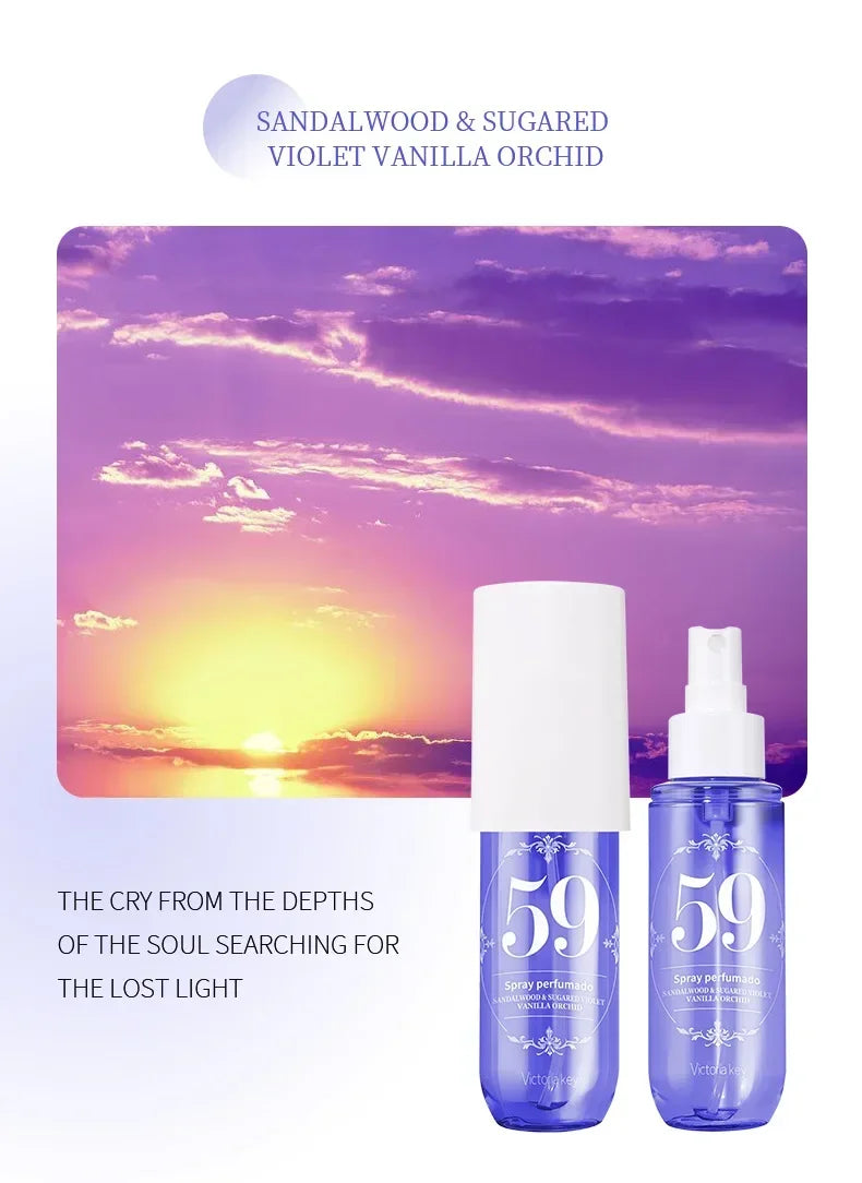 Body fragrance spray Fresh air Scent Long Fruity Non-irritating Portable Liquid Perfume Moisturizes Skin For Men And Women 90ml