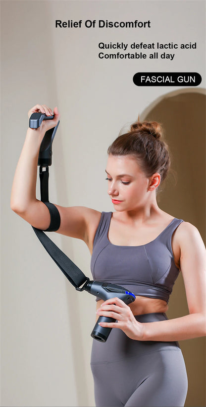 Muscle Massage Gun Portable Fascia Massage Gun High Frequency Body Back Legs Shoulder Waist Massager Professional Muscle Massage