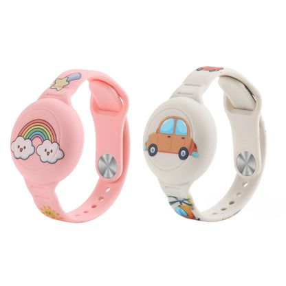 For Airtag Wristband Kids Waterproof Silicon Cartoon Hidden Airtag Bracelet Anti-Lost Airtag Holder Case Tracker Accessory