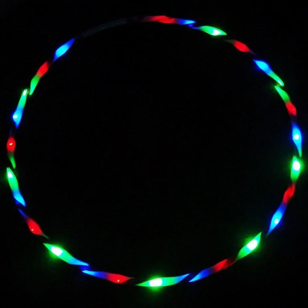 CrossFit Folding Exercise Circle Fitness Equipment LED Colour Fitness Circle Performing Arts Abdominal Weight Loss Light Fitness