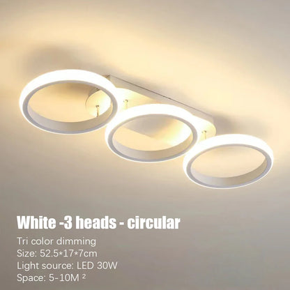 LED Ceiling Light 3 colors Modern Round Square-shaped For Hallway Bedroom Checkroom Living Room Restaurant Staircase Lighting