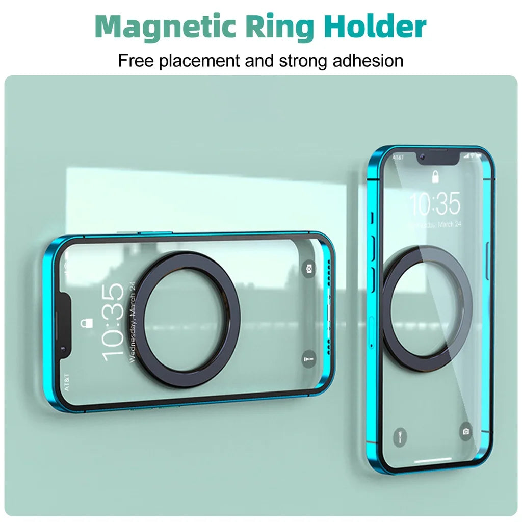 Magnetic Phone Holder For iPhone 15 14 13 12 Pro Max Magnet Ring Mount For Magsafe Smartphone Holder Stand for Wall Kitchen Car