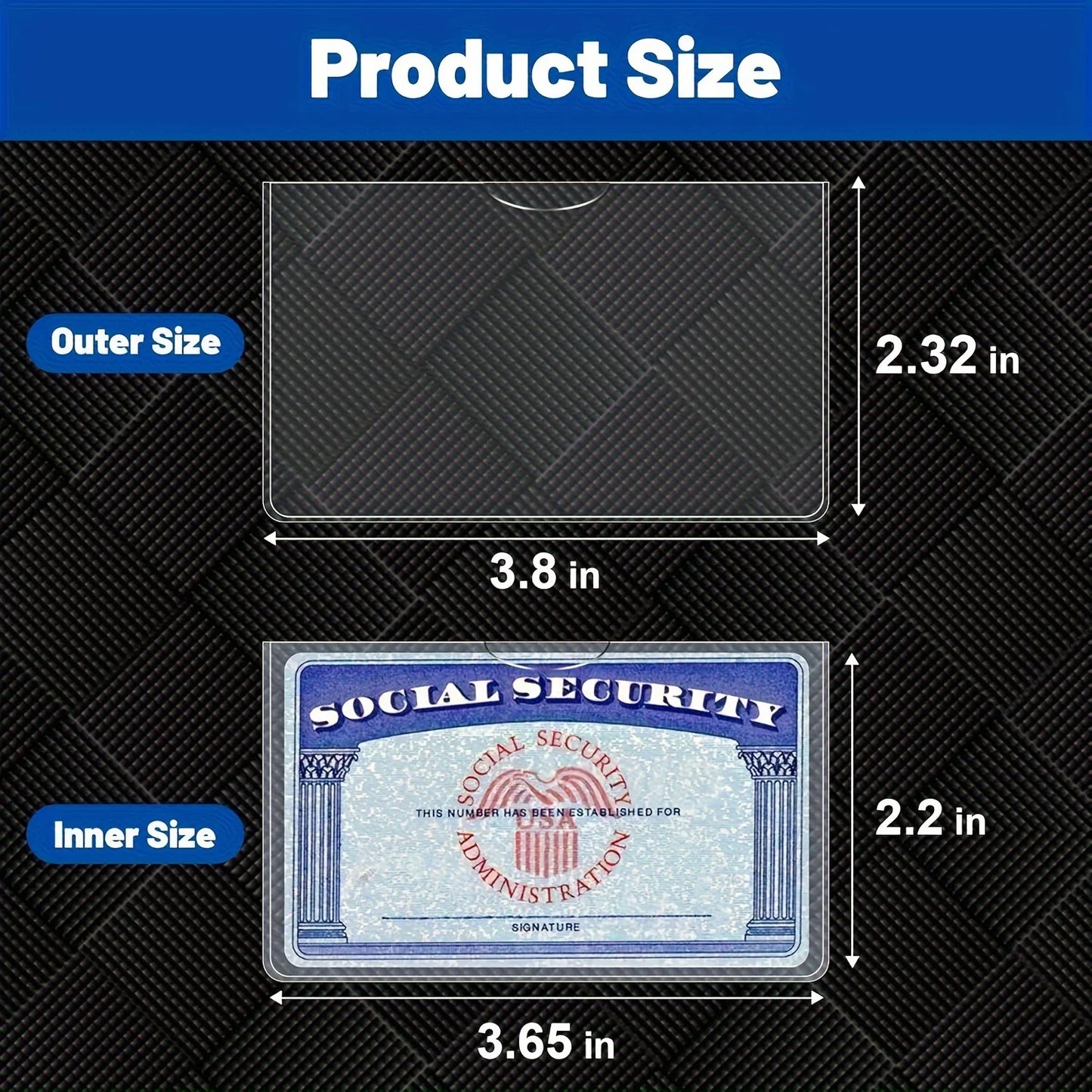 8 pcs of PVC card protective cover, suitable for social security, medical insurance, and credit cards - secure storage solution