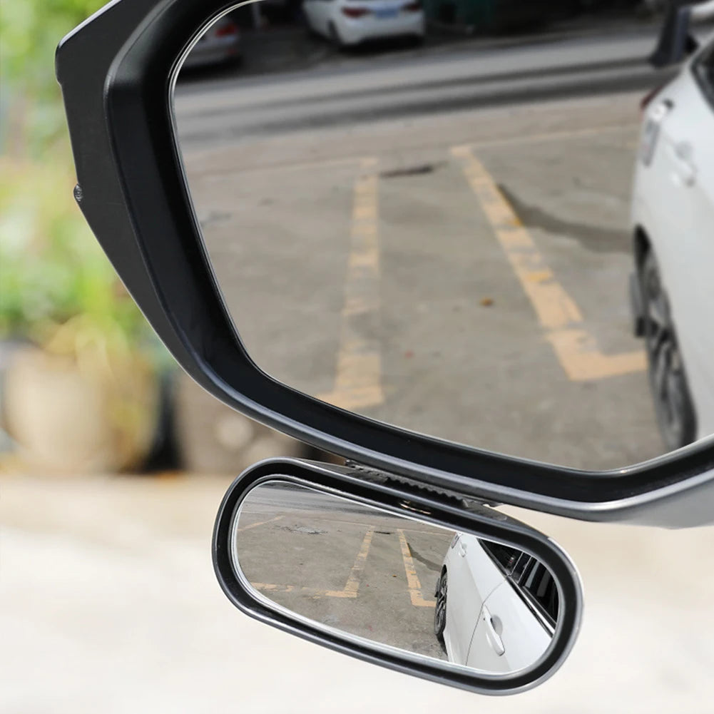 Universal Car Mirror 360 Degree Adjustable Wide Car Mirror HD Glass Wide Angle Side Rear Blind Spot Parking Auxiliary Mirror