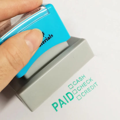 1pc Paid (cash Check Credit)stamp Payment Options: Cash Check Credit Card