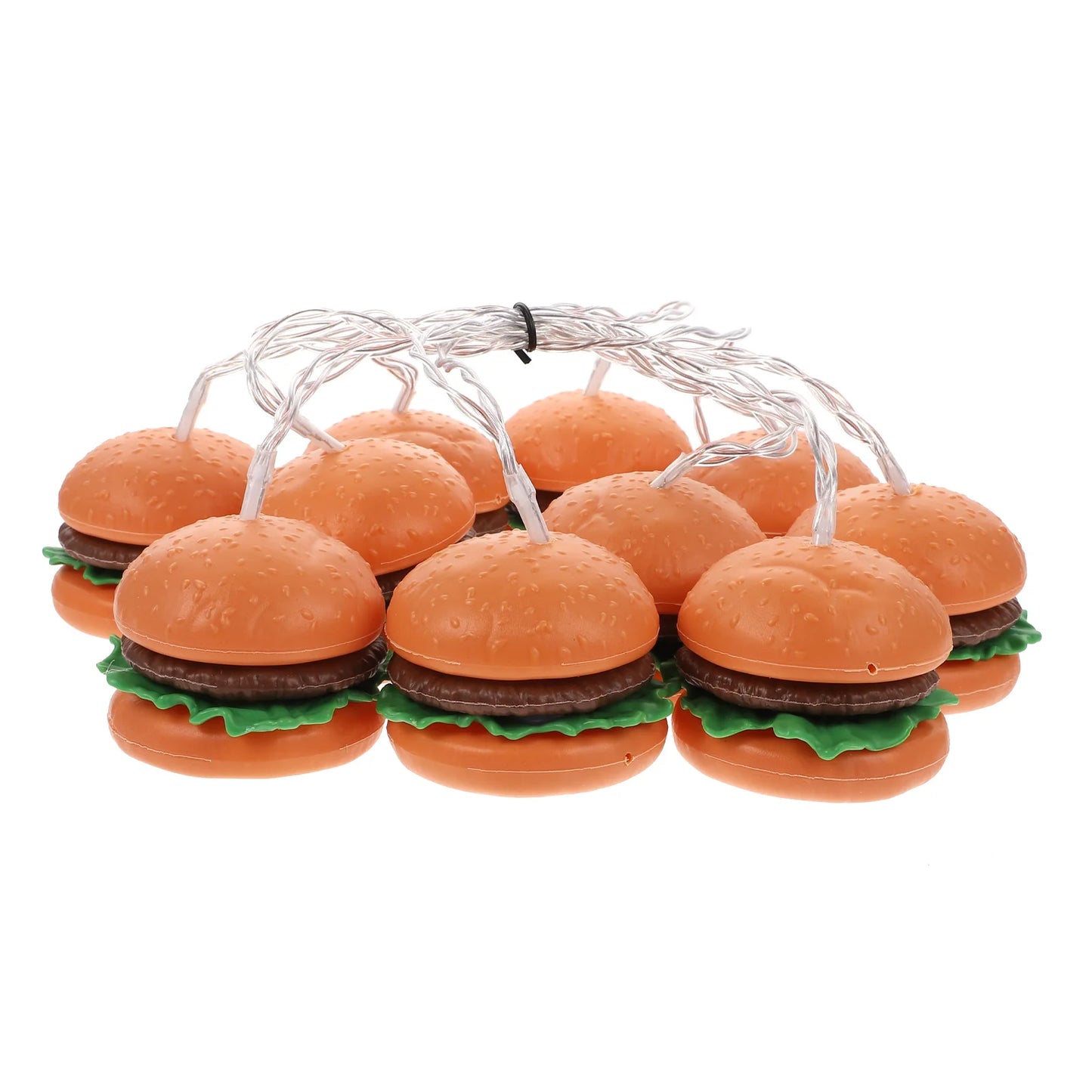Creative Plastic Hamburger Led Light String Exquisite Decorative String Lamp LED Party Bedroom Living Room Courtyard Birthday