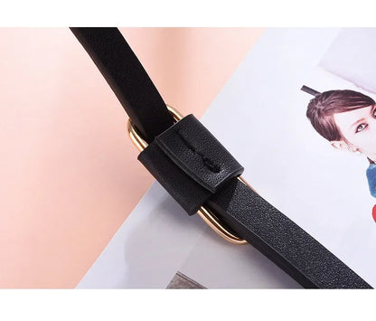Metal Buckle Thin Stretchy Waist Belt Striped Elastic Waistband Elegant Women Girdle Female Belt Fashion Apparel Accessories New