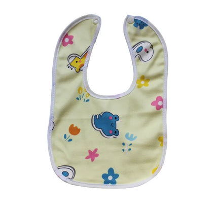 Baby Cartoon Snap Waterproof Bib Super Soft Baby Bib Newborn Crystal Velvet Saliva Towel