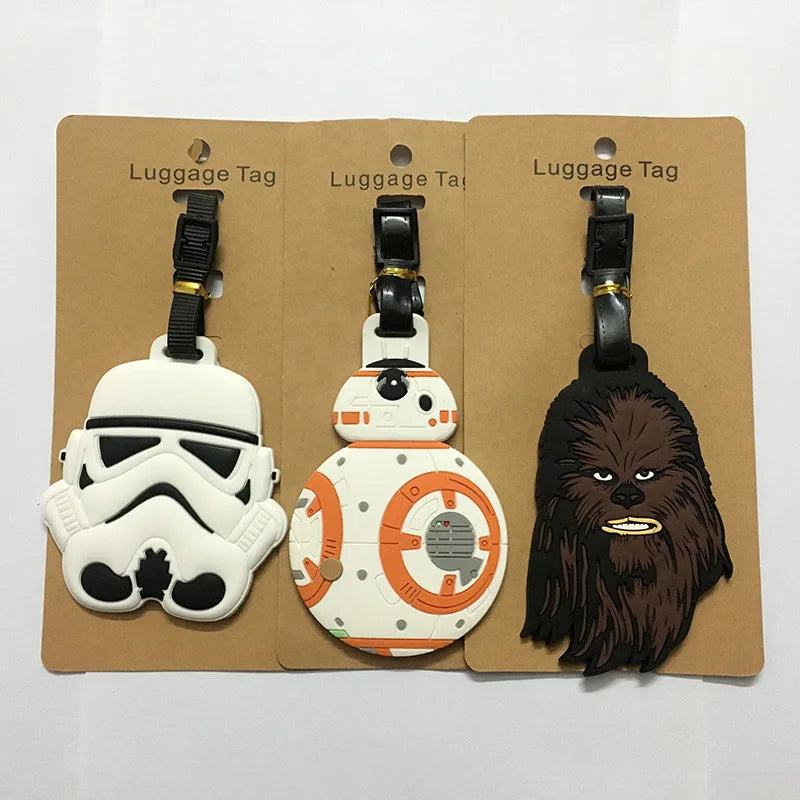 Cartoon Star Wars Travel Luggage Tag Cute Suitcase ID Addres Holder Boarding Baggage Tag Label Adorable Pendant Gift Accessories