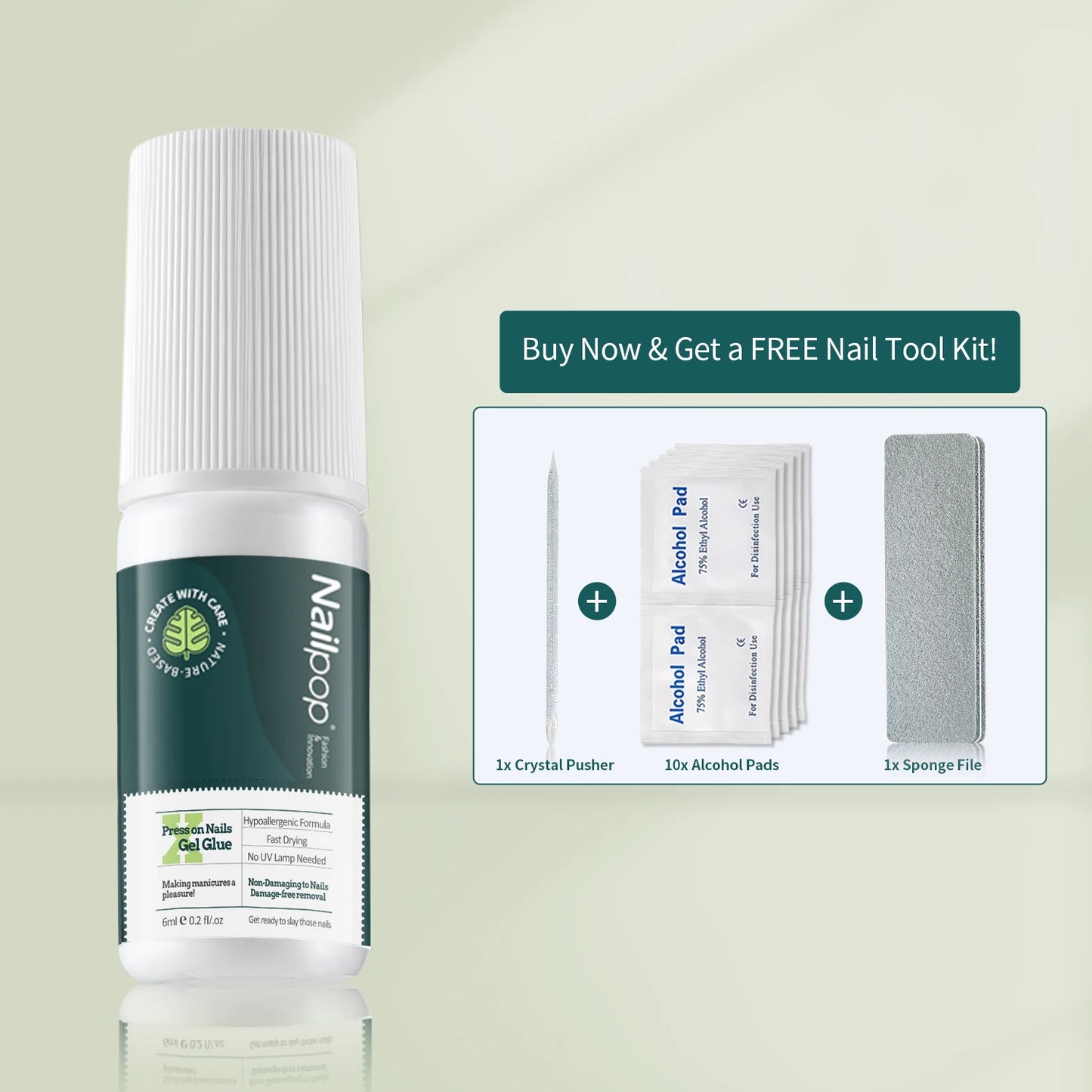 Nailpop Press On Nail Glue Super Strong Long Lasting Fast Drying No UV Lamp Needed Hypoallergenic Gentle Adhesive for Fake Nails