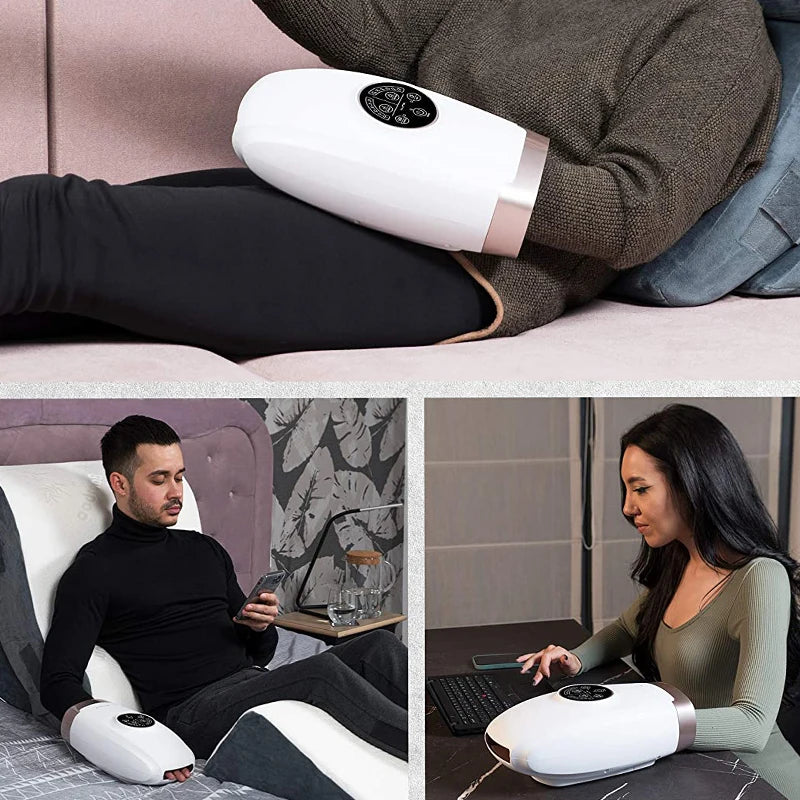 Cordless electric handheld massager with heat and pressure point therapeutic massager suitable for carpal tunnel