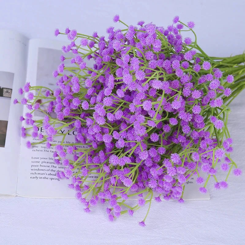 61cm Artificial Flowers Babys Breath Bouquet Plastic Gypsophila Fake Flowers for Home Decor Party Wedding Decorations Table Vase