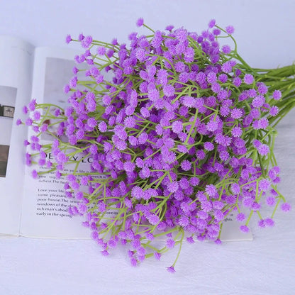 61cm Artificial Flowers Babys Breath Bouquet Plastic Gypsophila Fake Flowers for Home Decor Party Wedding Decorations Table Vase