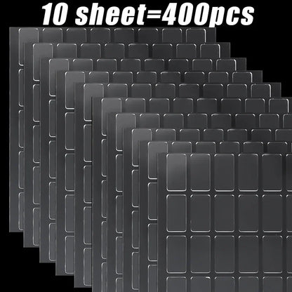 1000pcs Double Sided Gel Glue Pads DIY Removable Sticky Patch No Trace Wall Hanging Crafts Clear Round Square Self Adhesive Dots