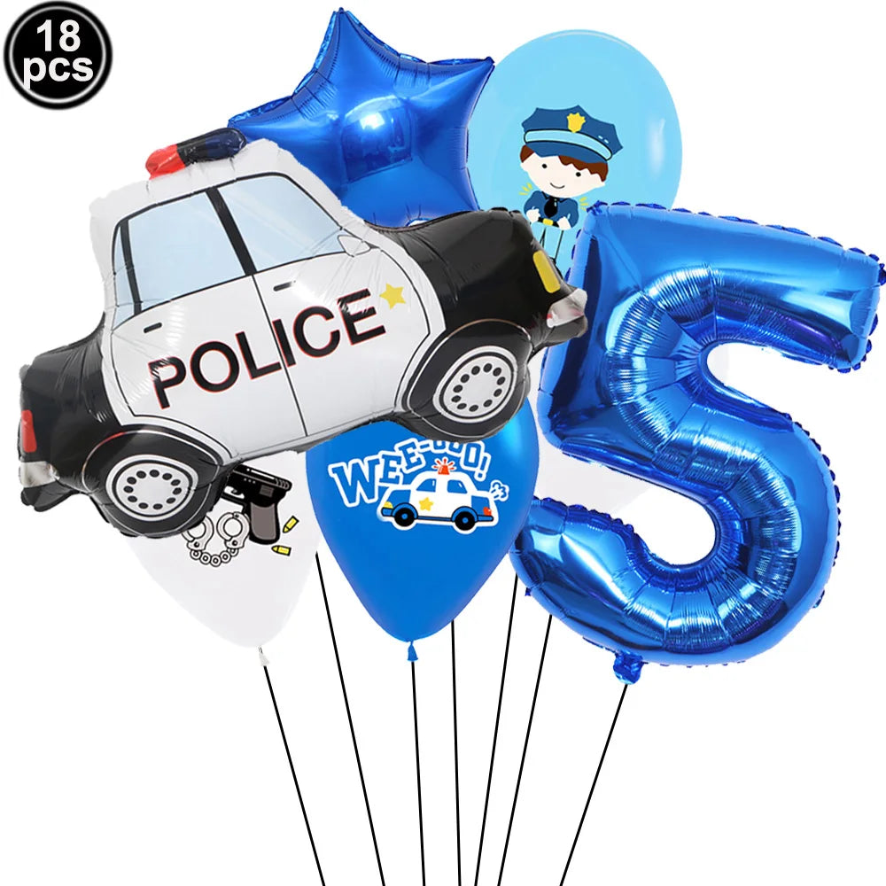 Police Party Birthday Decorations Tableware Police Party Plates Napkins Party Supplies Police Officer Theme Birthday Party Decor