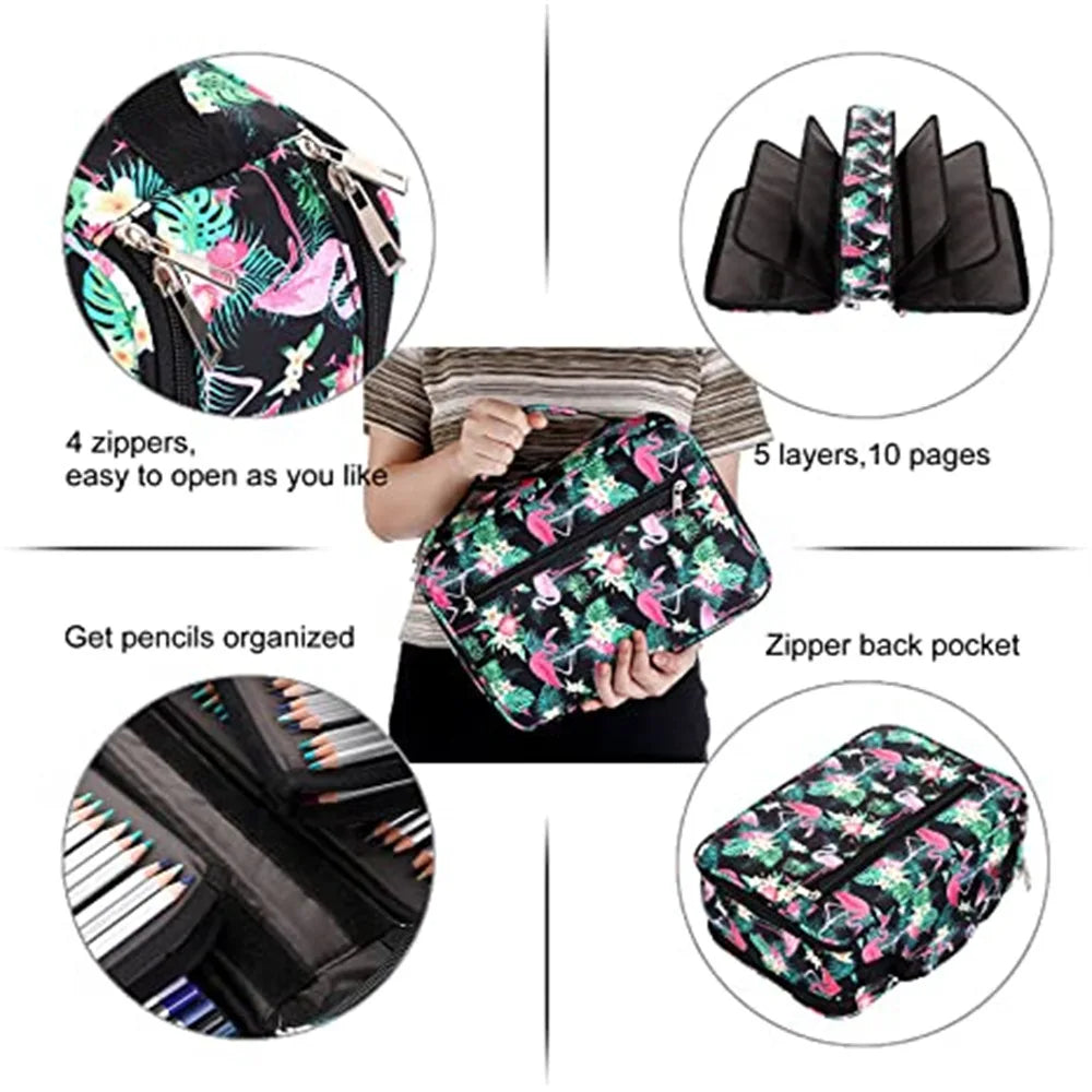 School Pencil Case Supplies 300 Slots Pencilcase Stationery Organizer Acsesories Large Capacity Pen Box Kit Aesthetic Bag Pouch