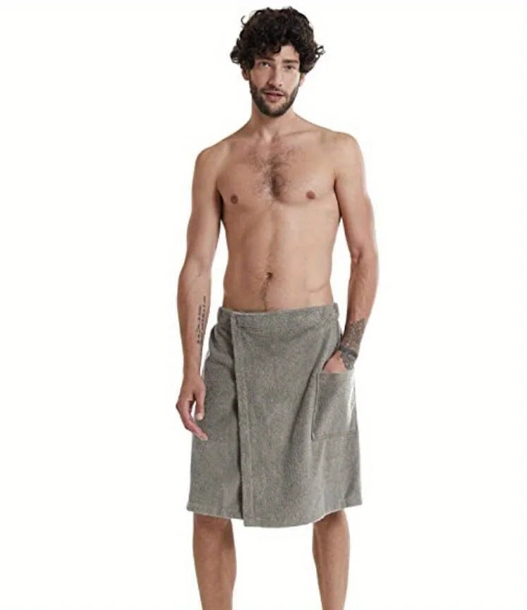 Bath Towels Beach Towels Men's Wearable Bath Towels Bathroom Shower Room Bathrobes with Pockets