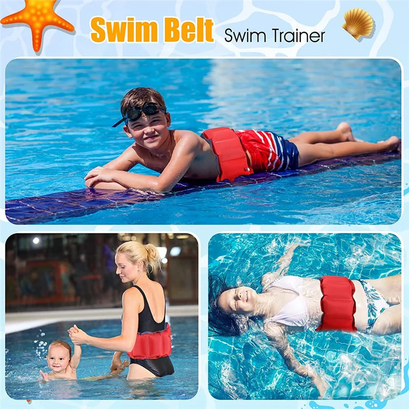 Swim Belt Pool Flotation Belt Waist Floatation Belt for Adults Adjustable Floating Belt Swim Training Aid Waist Belt,1PC