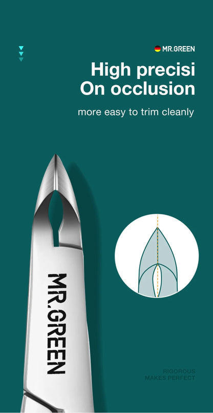 MR.GREEN Nail Cuticle Nipper Manicure Scissors Stainless Steel Dead Skin Remover Pusher Tool Trimmer