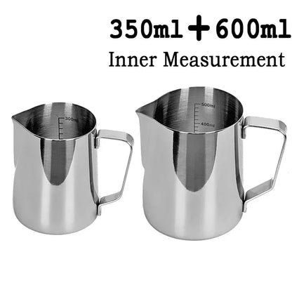 Coffee Latte Milk Frothing Jug Milk Frother Pitcher Stainless Steel Jug Espresso Barista Pitcher Milk Pot Coffee Accessories