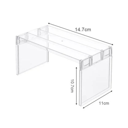 Refrigerator Storage Rack Fridge Organizers Layered Separator Shelves Transparent Desktop Stand Save Space Kitchen Accessories