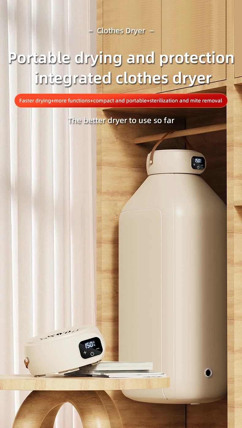 Portable Electric Clothes Dryer Multifunctional Dryer Machine Foldable Clothes Dryer with Timer Mini Clothes Dryer For Travel