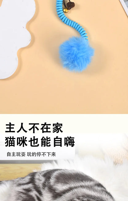 Interactive cat toy, fruit, spring, crocodile, Tiger, avocado, to relieve boredom toy