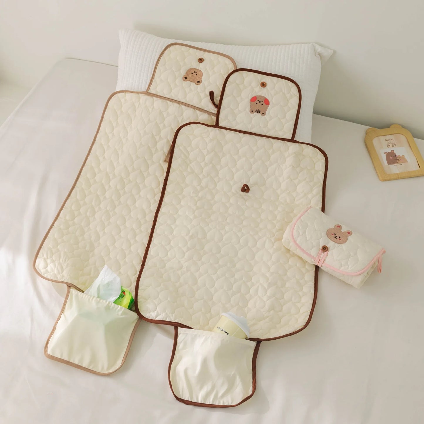 Waterproof Baby Diaper Mat Portable Cotton Changing Pad Cover for Newborn Cartoon Changing Table Baby Items