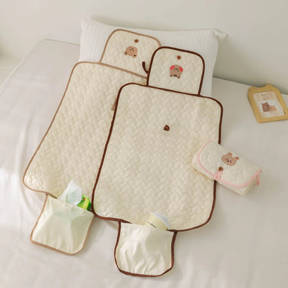 Waterproof Baby Diaper Mat Portable Cotton Changing Pad Cover for Newborn Cartoon Changing Table Baby Items