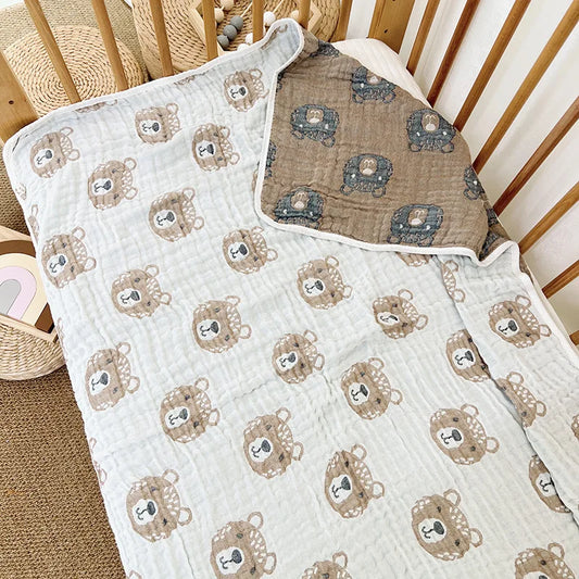 Baby Muslin Blanket Newborn Swaddle Blanket For Boys Girls Bamboo Soft Nursery Receiving Blanket For Bed Crib Quilt Bath Towel