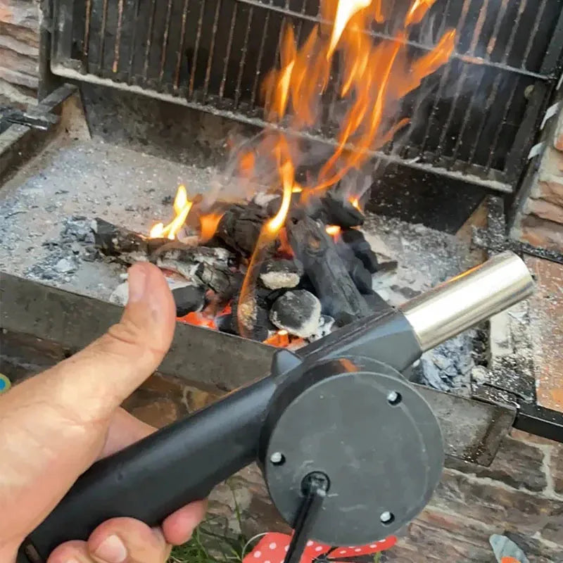 【Hot sales】 Portable Hand-Operated Blower for BBQ, Camping, and Fire Making-Effective and Easy-to-Use Stored Access