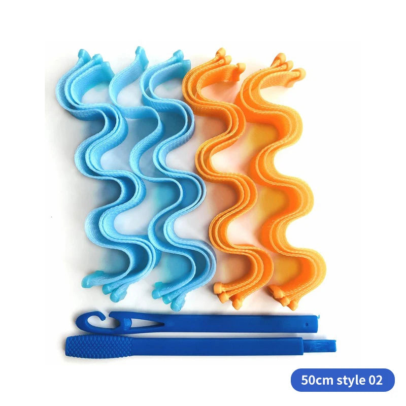 Heatless Hair Curler No Heat Silk Ribbon Hair Rollers Curls Headband Sleeping Soft Lazy Hair Curlers Foam Rod Curling Hair Tools