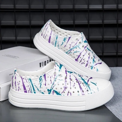 Summer Women Beach Sandal EVA External Wear Cave Sandal Big Kid Casual Shoe Heightening Sandal Thick Bottom Hole Garden Shoe