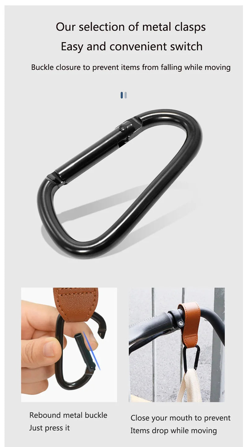 Baby Stroller Hanging Hook Kids Pram Handlebar Hanging Hooks Mommy Bag Handfree Storage Universal Motorcycle Handle Bar Hook