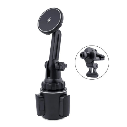 15W Magnetic Wireless Car Mount For MagSafe Cup Holder Car Phone Mount For IOS Phone 12/13/14