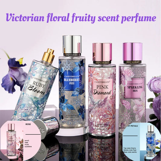 Victoria Fruity Fragrance Perfume 250ml Brand Women's Body Spray Blueberry Vanilla Grape Rose Lasting Charming Light Fragrance