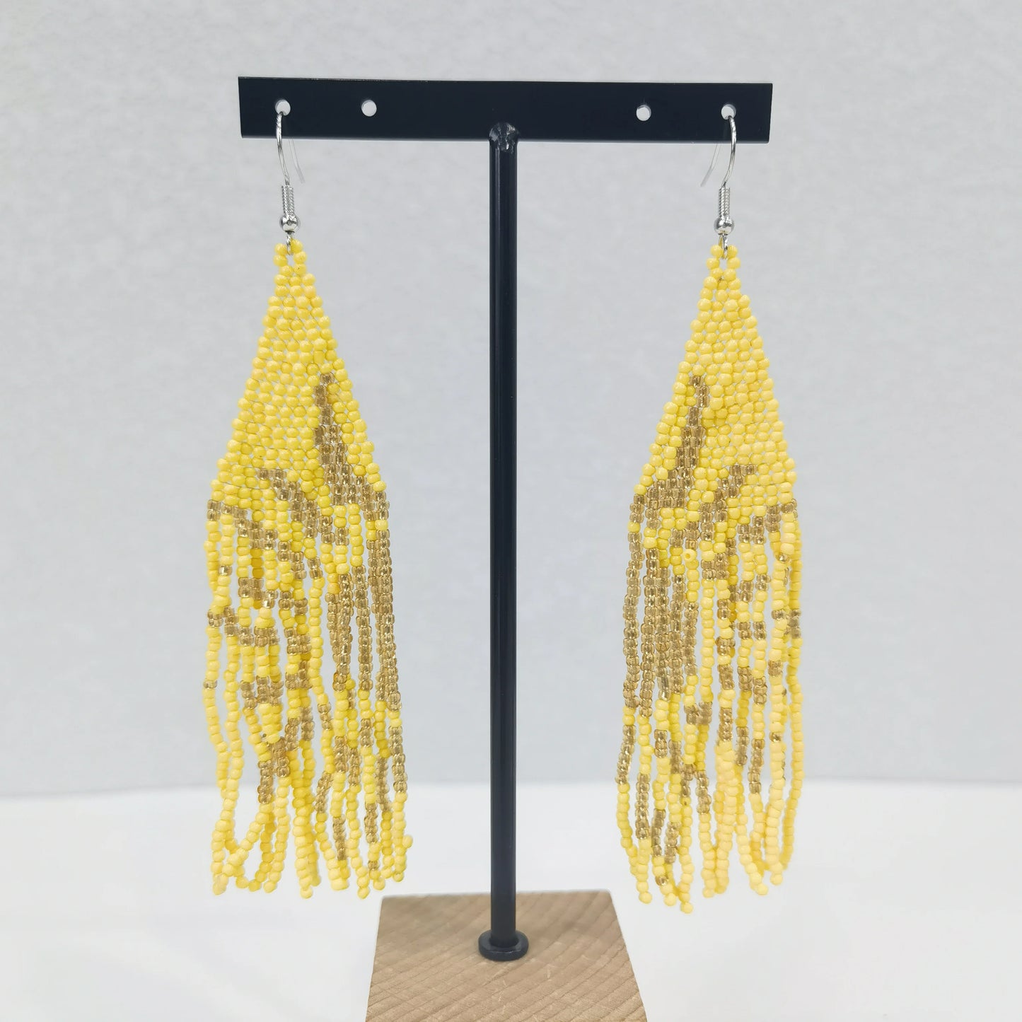 Colorful Pattern 1 Pair Of Bohemian Glass Bead Tassel Earrings Bohemian Earrings