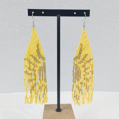 Colorful Pattern 1 Pair Of Bohemian Glass Bead Tassel Earrings Bohemian Earrings