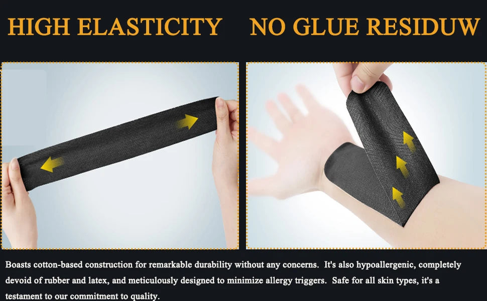 Kinesiology Tape Pro Athletic Sports Tape20 Precut Strips Sports Bandage Waterproof Breathable Latex Free Elastic Sports Tape