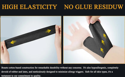 4 Rolls Kinesiology Tape Pro Athletic Sports Tape 80 Precut Strips Sports Waterproof Breathable Latex Free Elastic Sports Tape