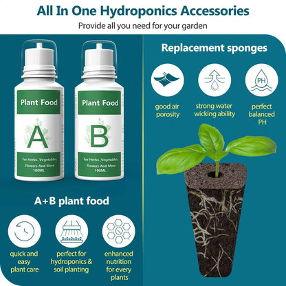 Fertilizer for Plants Plant Food A B Hydroponics Supplies 2 Piece Solution Growing System Accessories for Vegetables Fruits