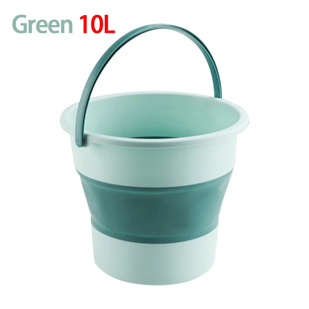 5/10L Travel Bucket Car Wash Water Storage Container Bathroom Kitchen Camp Bucket Lightweight Environmentally Outdoor Tool