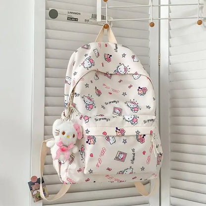 Hello Kitty backpack for junior high school students cute cartoon fashion school bag large capacity school bag for women