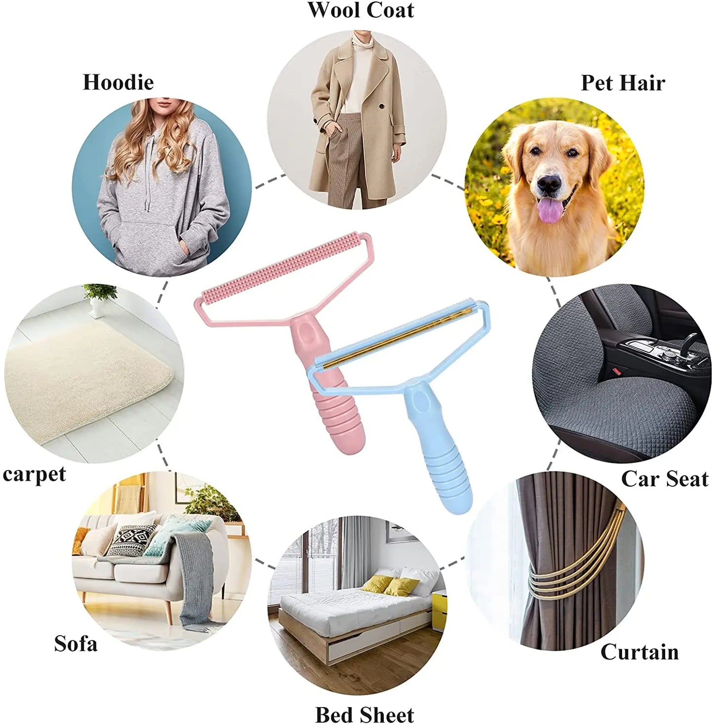 Portable Lint Remover Double Sided Pet Hair Remover Clean Tool Shaver Sweater Cleaner Fabric Shaver Scraper For Clothes Carpet