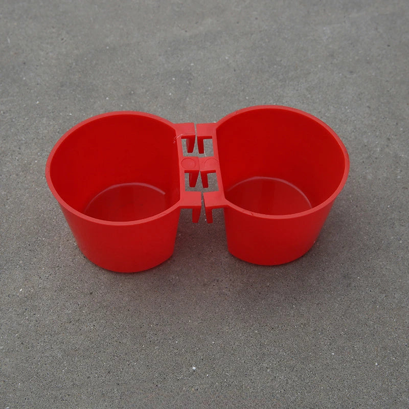 Bird Cage Feeder Cups Plastic Feeding Dish Feed Bowls with Hooks for Parrot Water Drinker for Pigeon Quail Duck Dringking Bowls