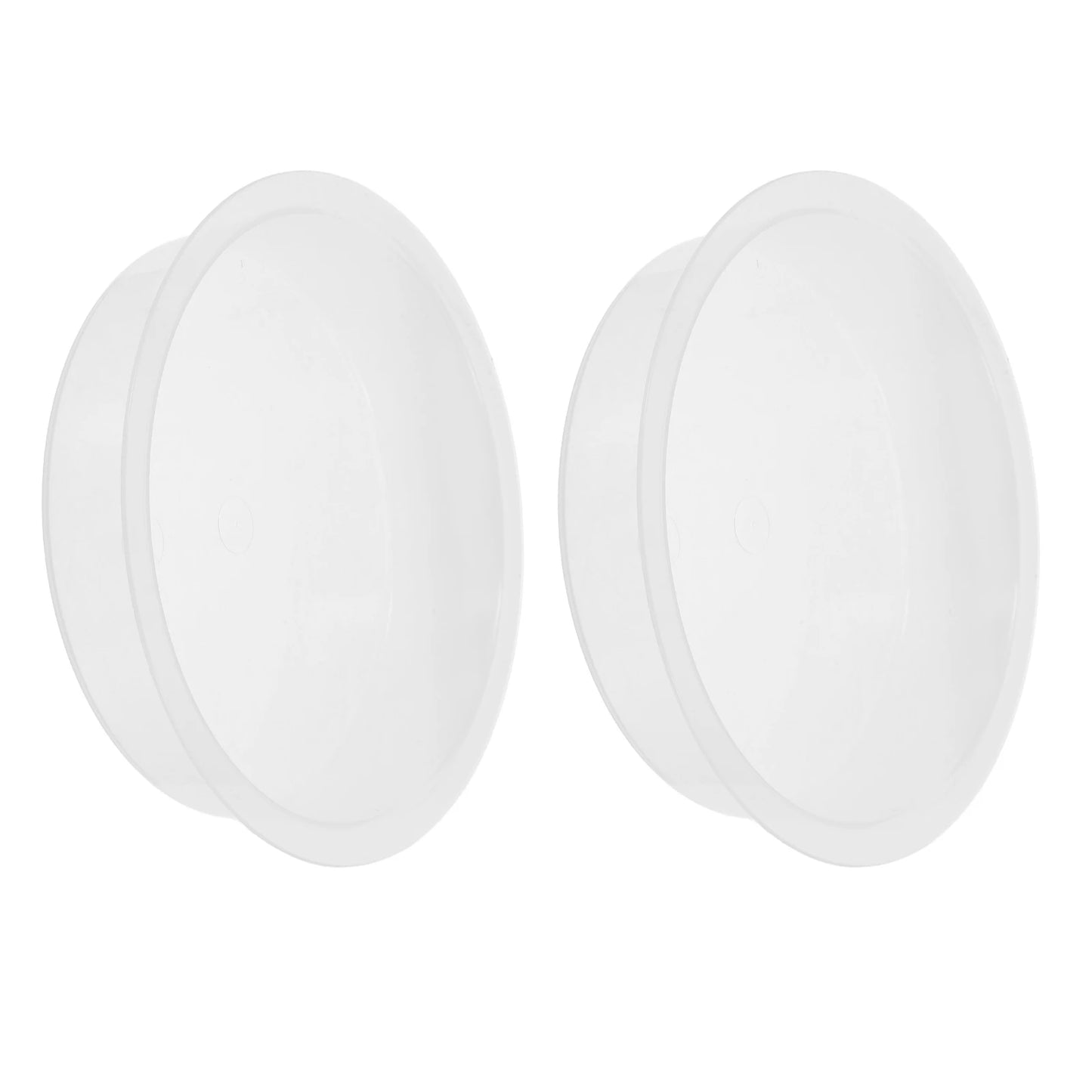 2 Pcs Bird Feeder Water Tray Feeding Bowls Dish for Birds Outdoor Cage Pp Trays & Watering Supplies Round Birdbath Hummingbird