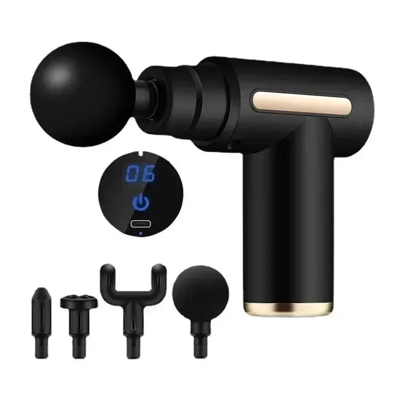 Portable Button Fascia Gun Deep Tissue Massage Mini Lightweight and Adjustable Speed Massage Equipment Suitable for the Body