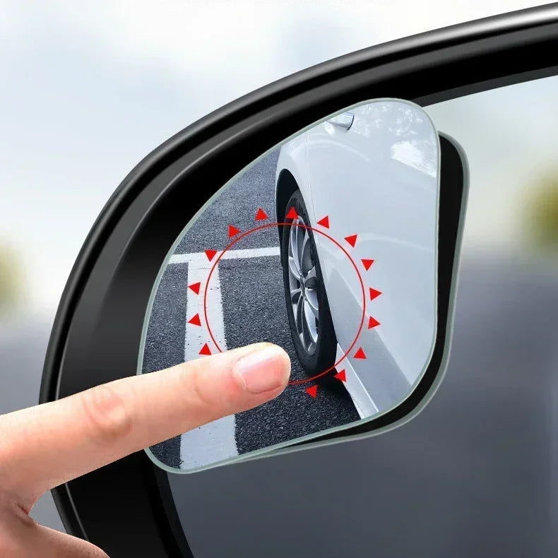 Car Blind Spot Mirror Frameless Auxiliary Rearview Mirror Auto Motorcycle Universal Wide Angle Adjustable Small Mirrors